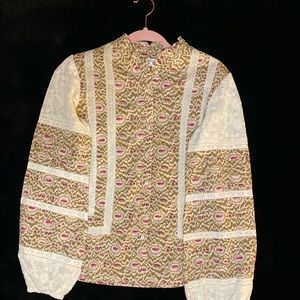 Anthropologie Eze Sur Mer Tana Lace Blouse